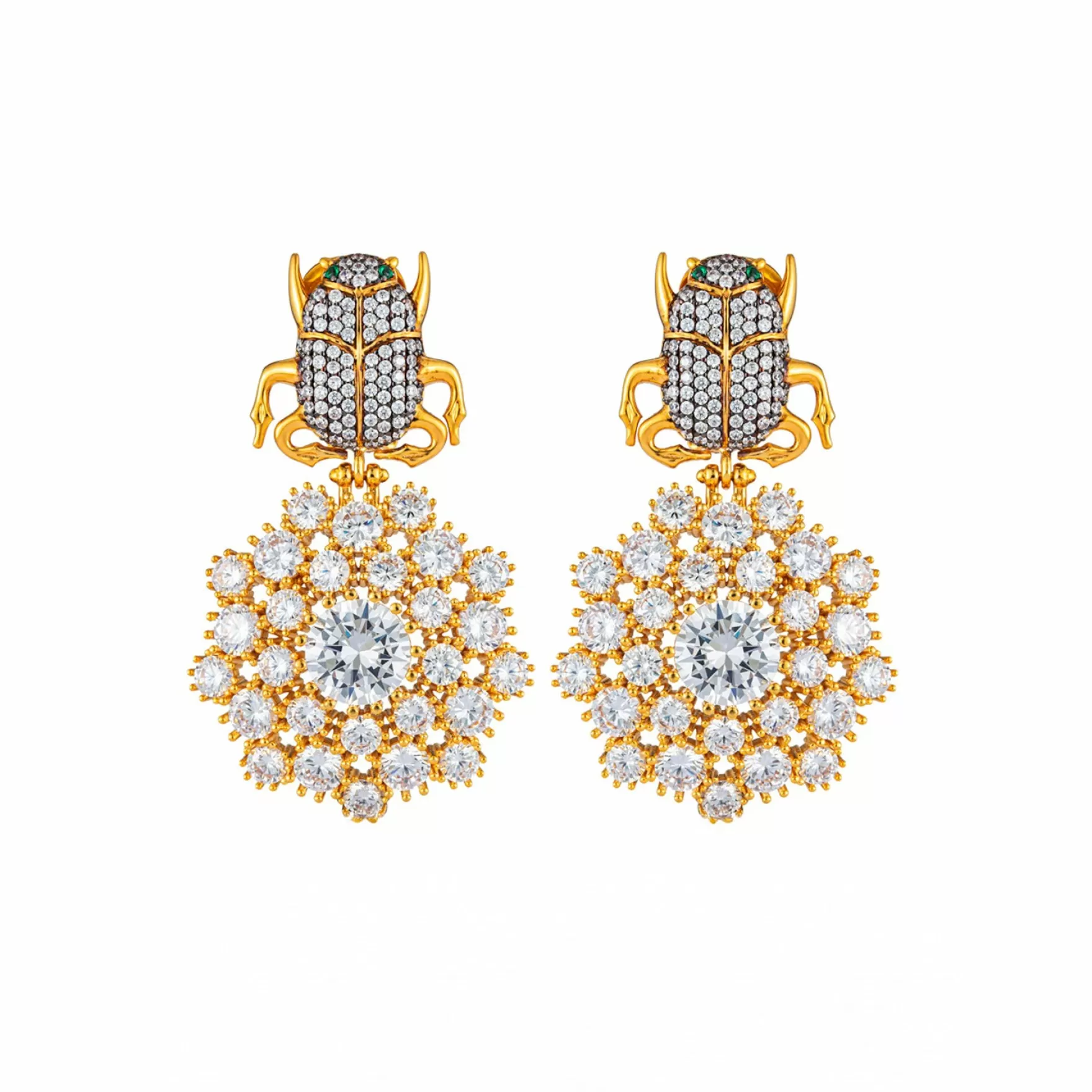 Online Scarab Sole Earrings Earrings